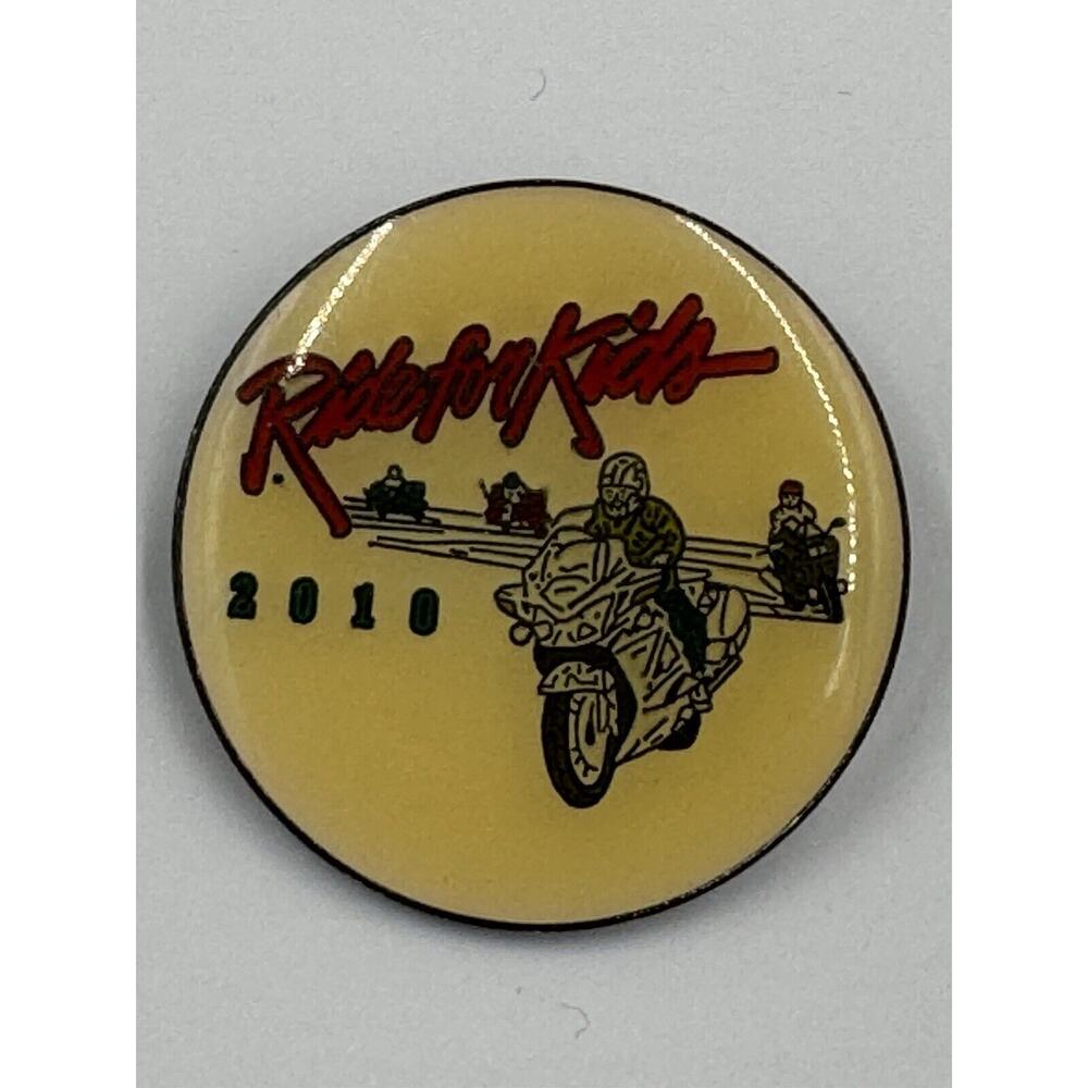 2010 Ride For Kids Motorcycle Enamel Lapel Pin Brain‎ Tumor Foundation